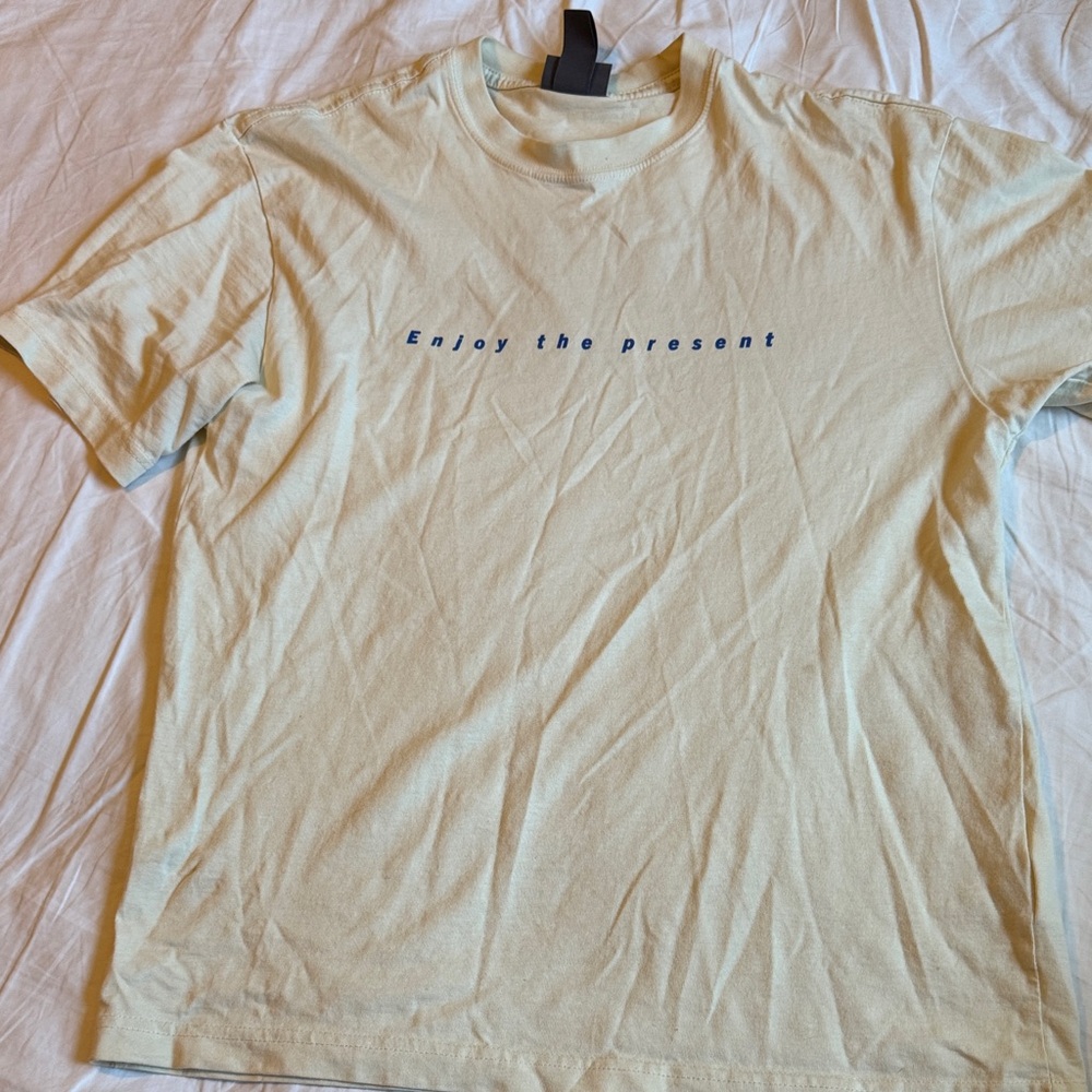 H&M Cream 'Enjoy the Present' Tee